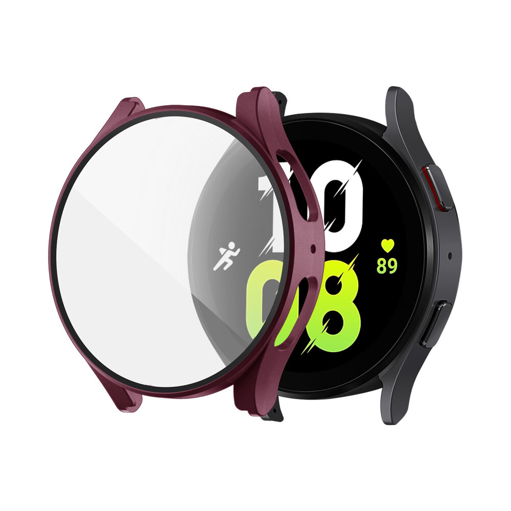 Strap-it® Strap-it Samsung Galaxy Watch 5 40mm hard case met glas (bordeaux)