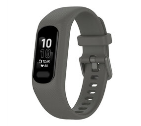 Strap-it® Garmin Vivosmart 5 siliconen bandje (donkergrijs)