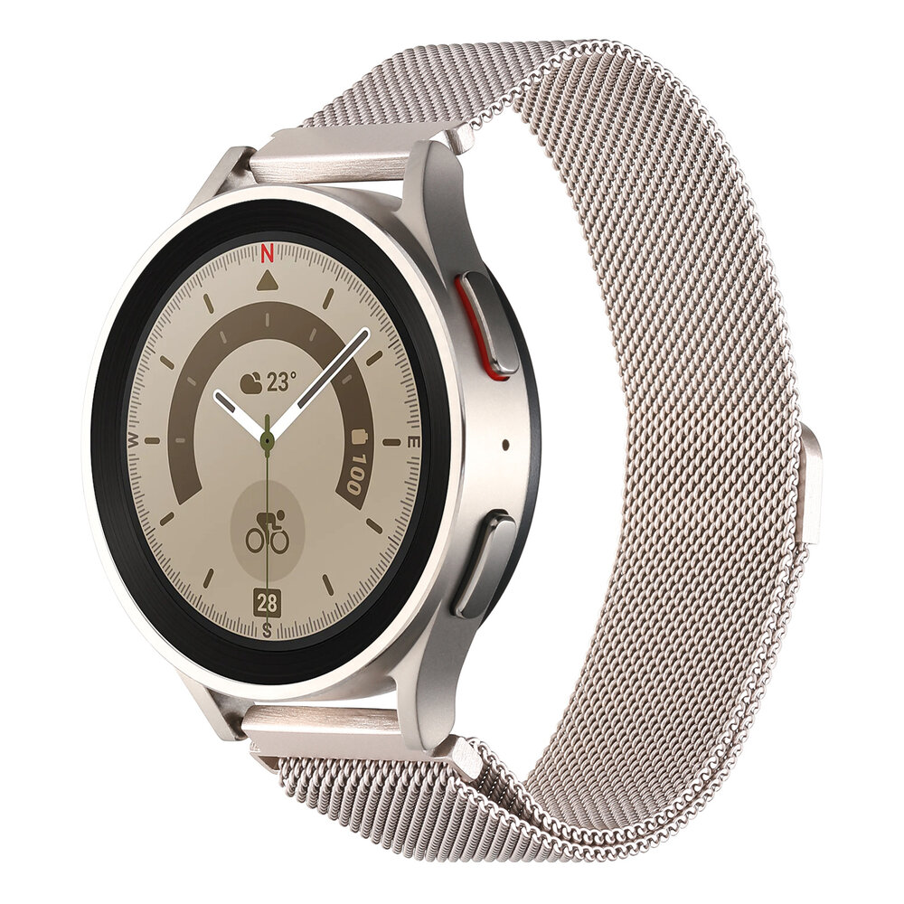 Strap-it® Strap-it Samsung Galaxy Watch 5 Pro Milanese band (sterrenlicht)