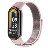 Strap-it® Xiaomi Smart Band 8 nylon bandje (pink sand) Strap-it® Xiaomi Smart Band 8 nylon bandje (pink sand)
