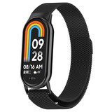 Strap-it® Xiaomi Smart Band 8 Milanese band (zwart) Strap-it® Xiaomi Smart Band 8 Milanese band (zwart)
