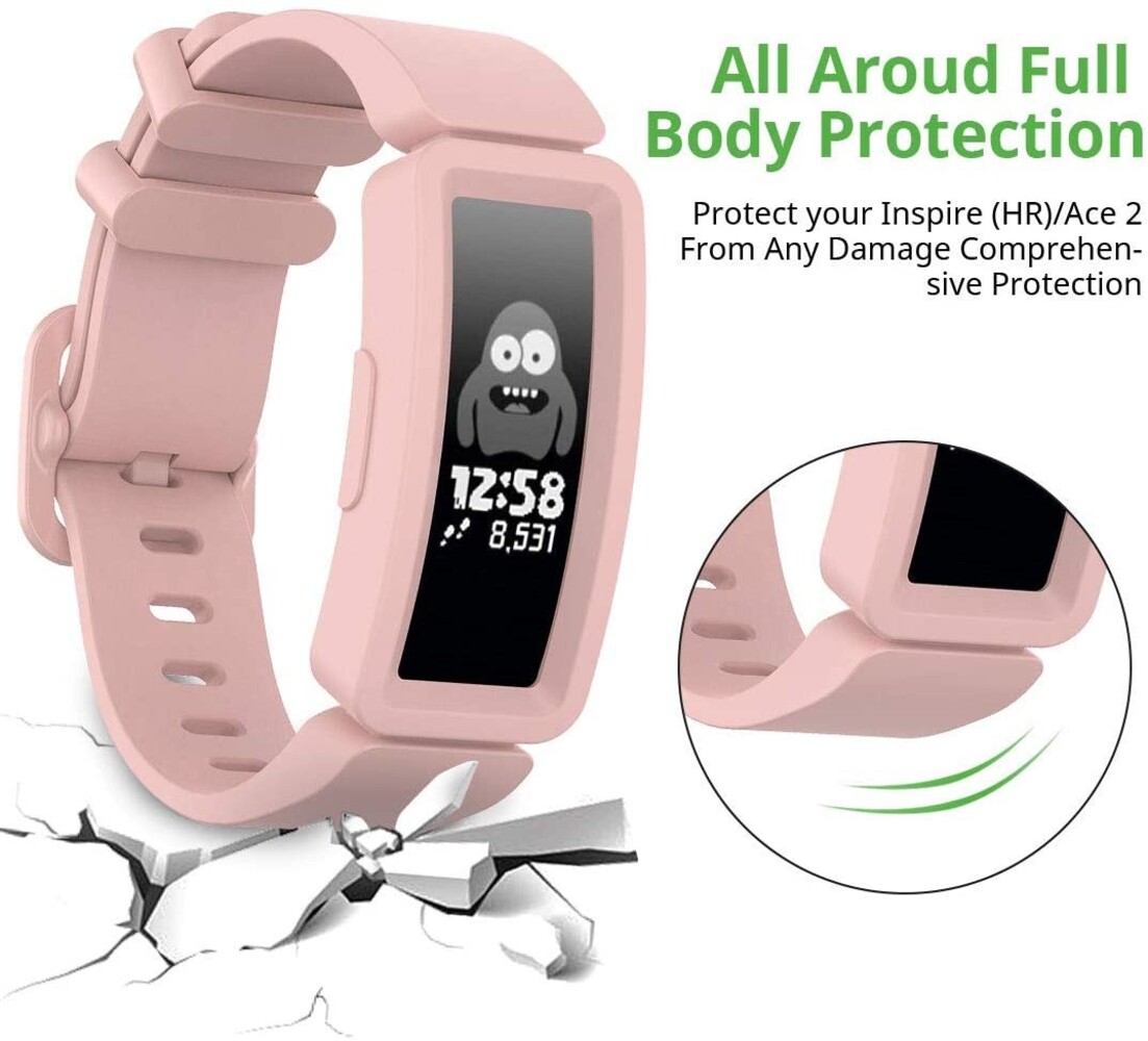 Strap-it® Strap-it Fitbit Ace 2 siliconen bandje (roze)