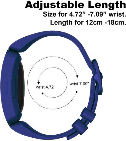 Strap-it® Strap-it Fitbit Ace 2 siliconen bandje (donkerblauw)