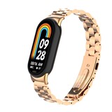Strap-it® Xiaomi Smart Band 8 stalen bandje (rosé goud)
