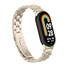 Strap-it® Strap-it Xiaomi Smart Band 8 stalen bandje (sterrenlicht) Strap-it® Strap-it Xiaomi Smart Band 8 stalen bandje (sterrenlicht)