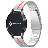 Strap-it® Strap-it Amazfit GTR 3 (Pro) steel iron band (zilver/rood) Strap-it® Strap-it Amazfit GTR 3 (Pro) steel iron band (zilver/rood)