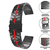 Strap-it® Strap-it Amazfit GTS 3 steel iron band (zwart/rood) Strap-it® Strap-it Amazfit GTS 3 steel iron band (zwart/rood)