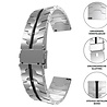 Strap-it® Strap-it Huawei Watch GT 3 Pro 43mm steel iron band (zilver/zwart) Strap-it® Strap-it Huawei Watch GT 3 Pro 43mm steel iron band (zilver/zwart)