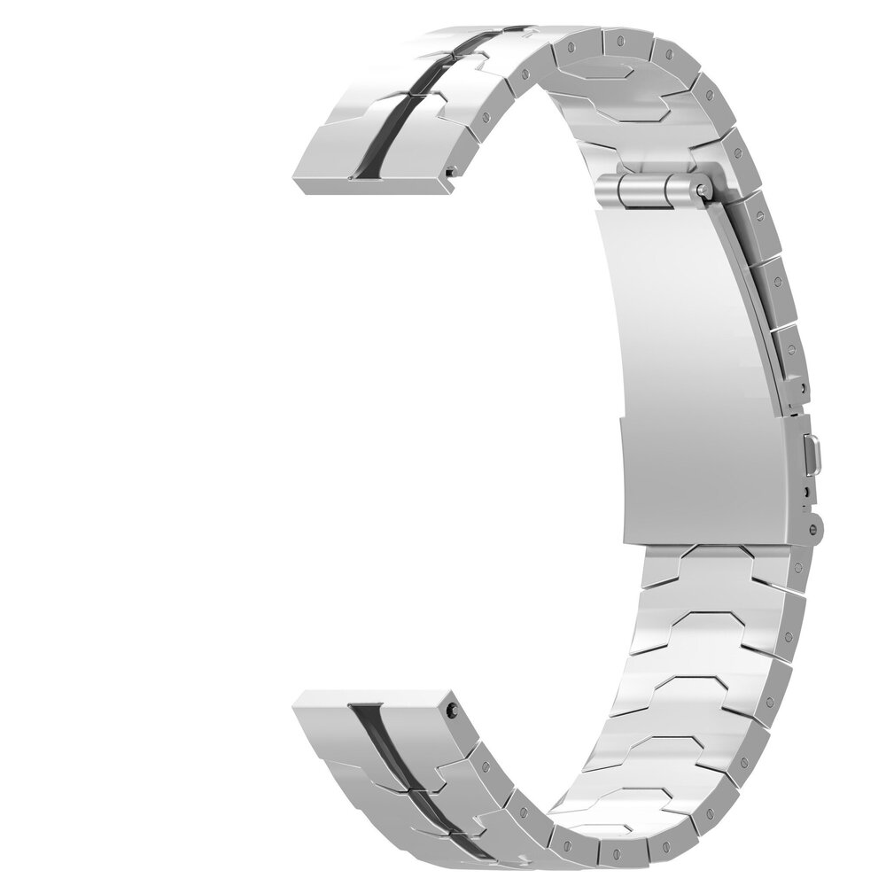 Strap-it® Strap-it Samsung Galaxy Watch Active steel iron band (zilver/zwart)