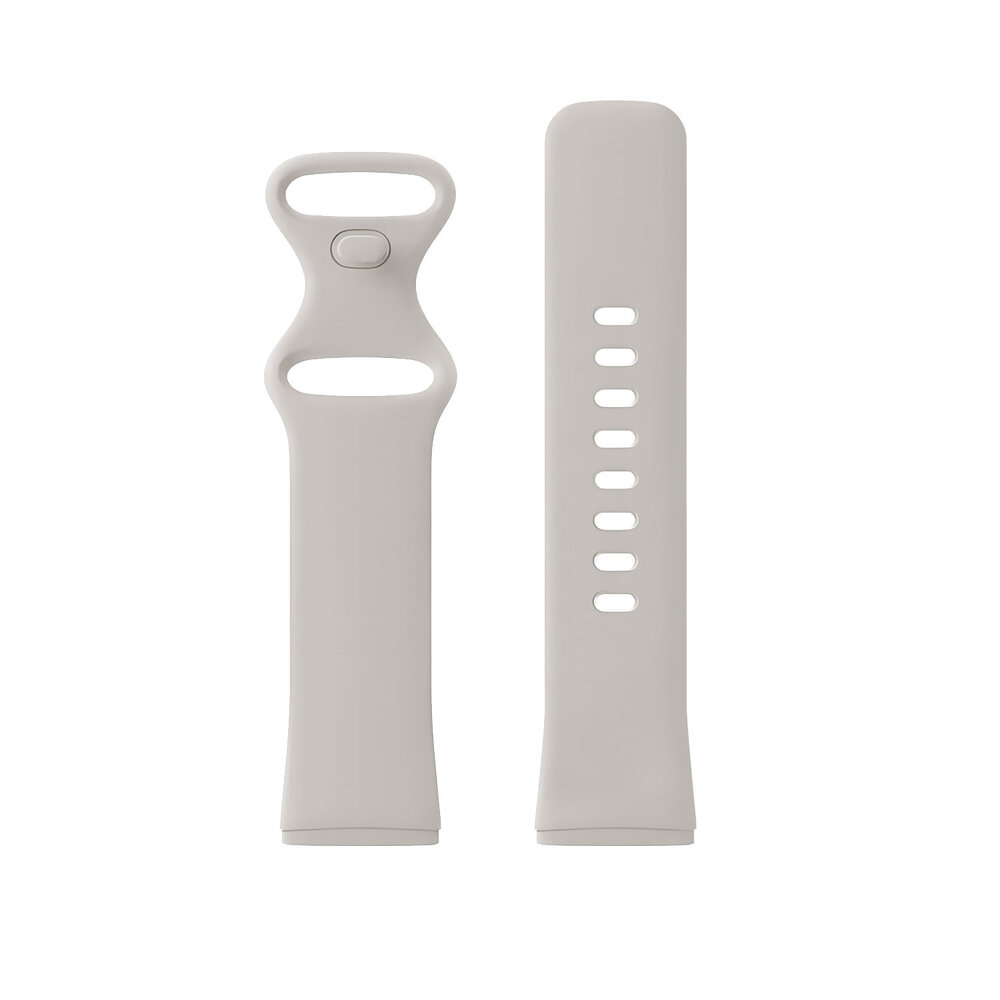 Strap-it® Strap-it Fitbit Versa 3 siliconen classic bandje (lichtbeige)