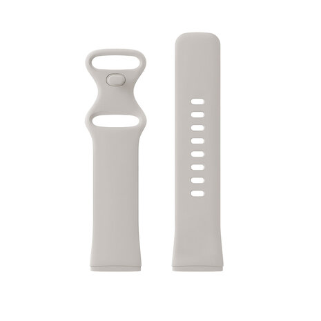 Strap-it® Strap-it Fitbit Versa 3 siliconen classic bandje (lichtbeige)