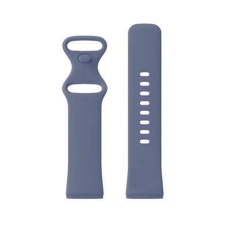 Strap-it® Strap-it Fitbit Versa 3 siliconen classic bandje (grijsblauw)