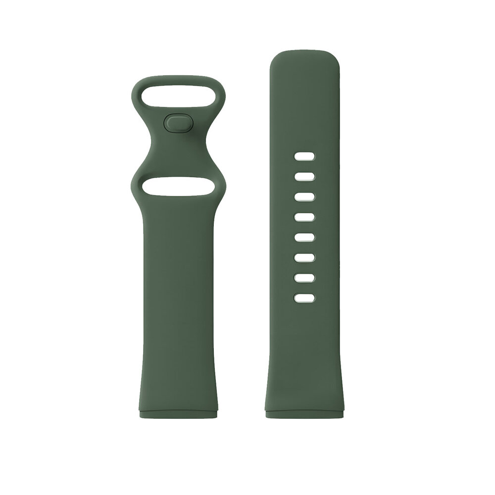 Strap-it® Strap-it Fitbit Versa 3 siliconen classic bandje (donkergroen)