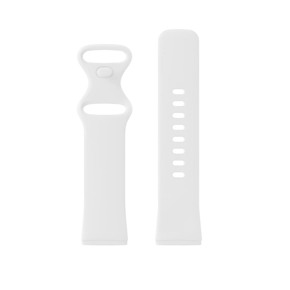 Strap-it® Strap-it Fitbit Versa 3 siliconen classic bandje (wit)