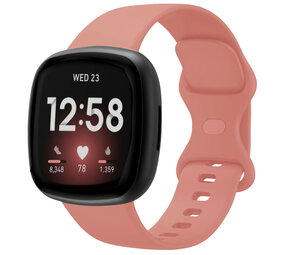 Strap-it® Fitbit Versa 3 siliconen classic bandje (roze)