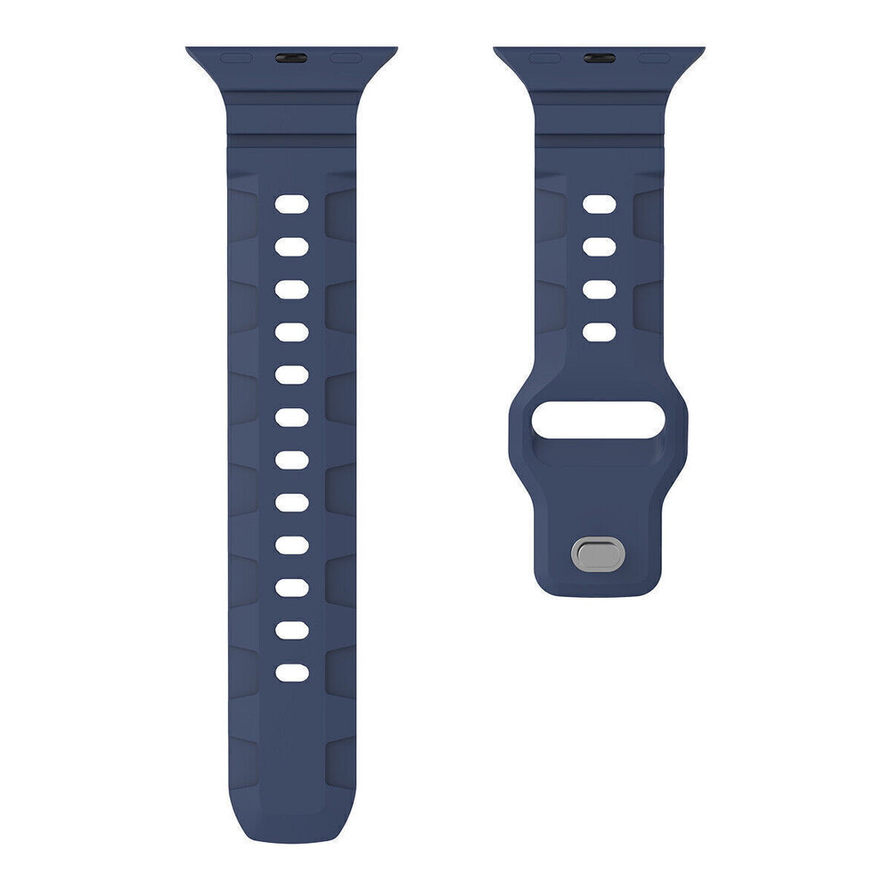 Strap-it® Strap-it Apple Watch silicone armor bandje (donkerblauw)