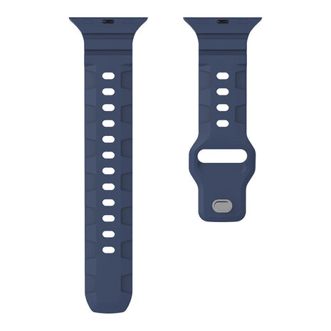 Strap-it® Strap-it Apple Watch silicone armor bandje (donkerblauw)