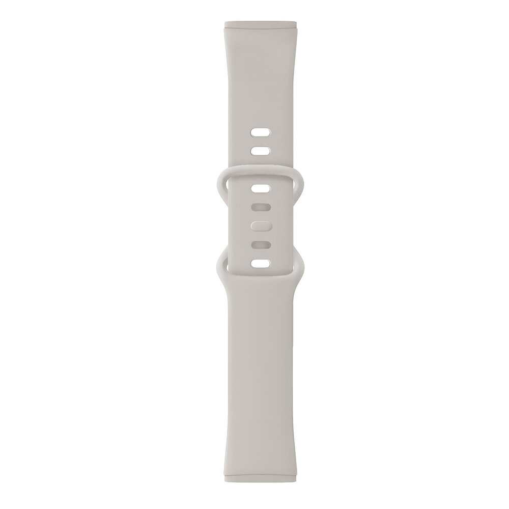 Strap-it® Strap-it Fitbit Versa 4 siliconen classic bandje (lichtbeige)