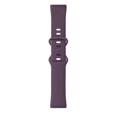 Strap-it® Strap-it Fitbit Versa 4 siliconen classic bandje (donkerpaars)