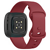 Strap-it® Strap-it Fitbit Versa 4 siliconen classic bandje (wijnrood) Strap-it® Strap-it Fitbit Versa 4 siliconen classic bandje (wijnrood)