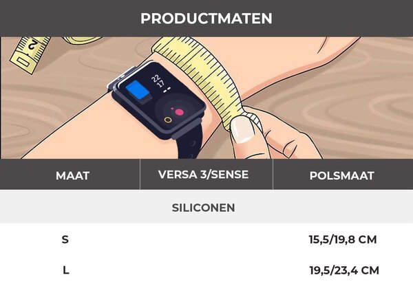 Fitbit Versa 4 siliconen classic bandje grijs Smartwatchbanden