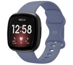 Strap-it® Fitbit Sense siliconen classic bandje (grijsblauw)