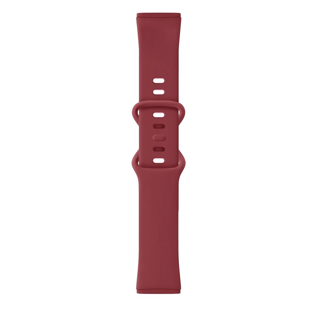 Strap-it® Strap-it Fitbit Sense siliconen classic bandje (wijnrood)