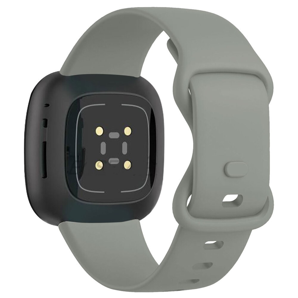 Strap-it® Strap-it Fitbit Sense siliconen classic bandje (grijs)