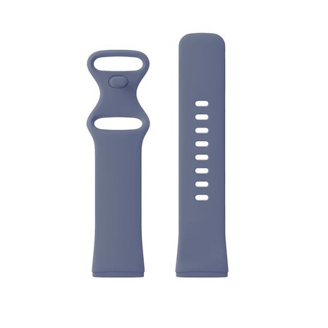 Strap-it® Strap-it Fitbit Sense 2 siliconen classic bandje (grijsblauw)