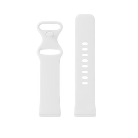 Strap-it® Strap-it Fitbit Sense 2 siliconen classic bandje (wit)