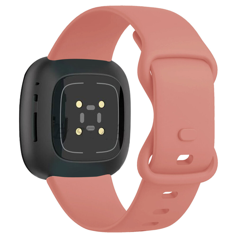 Strap-it® Strap-it Fitbit Sense 2 siliconen classic bandje (roze)