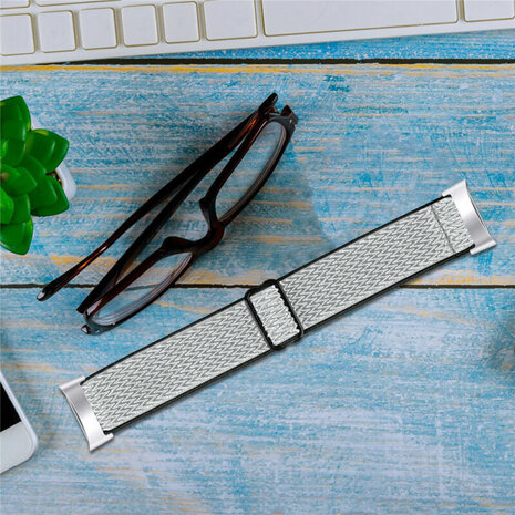 Strap-it® Strap-it Fitbit Charge 3 elastisch bandje (zwart/wit)