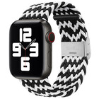 Strap-it® Strap-it Apple Watch gevlochten bandje (zwart/wit)