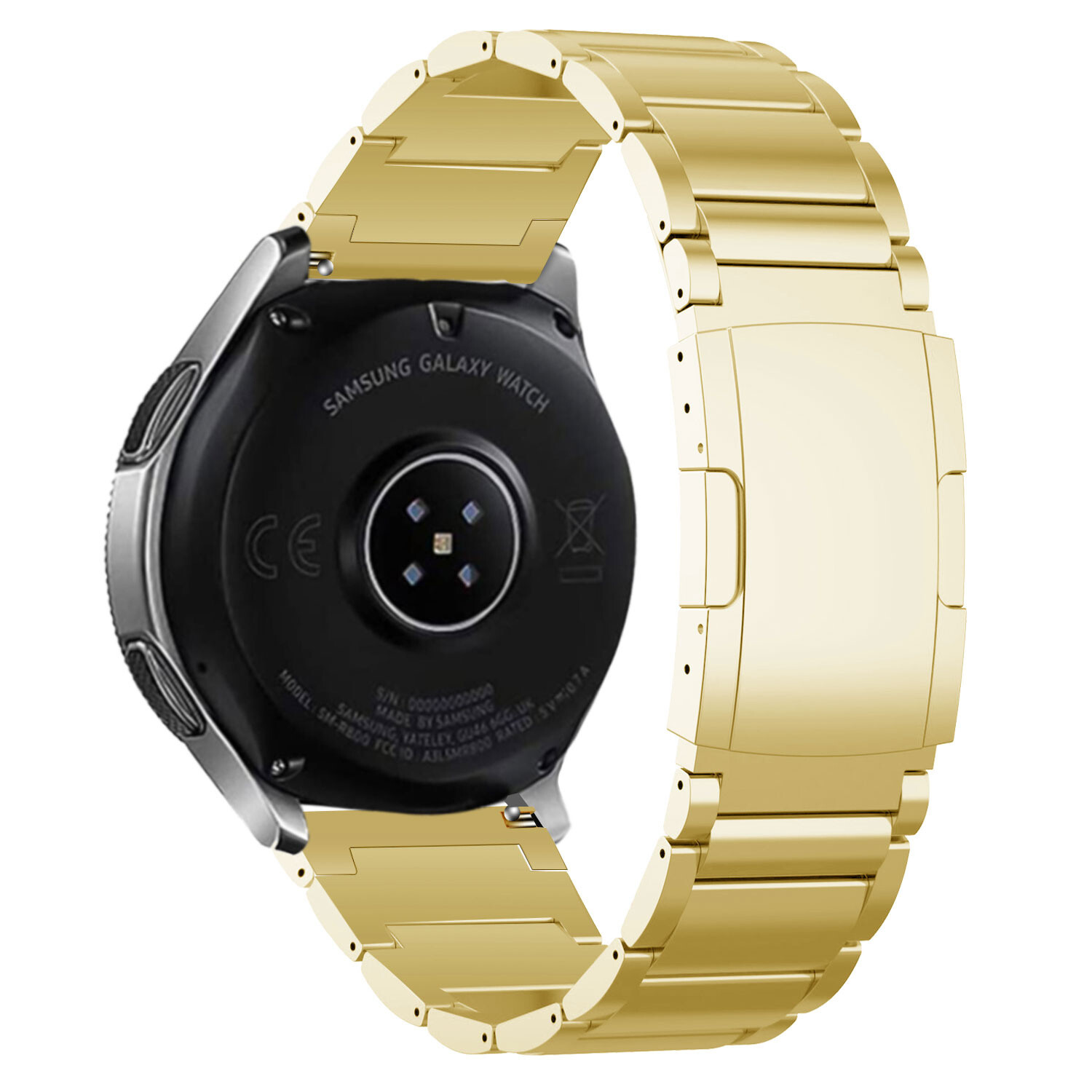 Strap it Strap it Samsung Galaxy Watch 46mm Titanium band goud