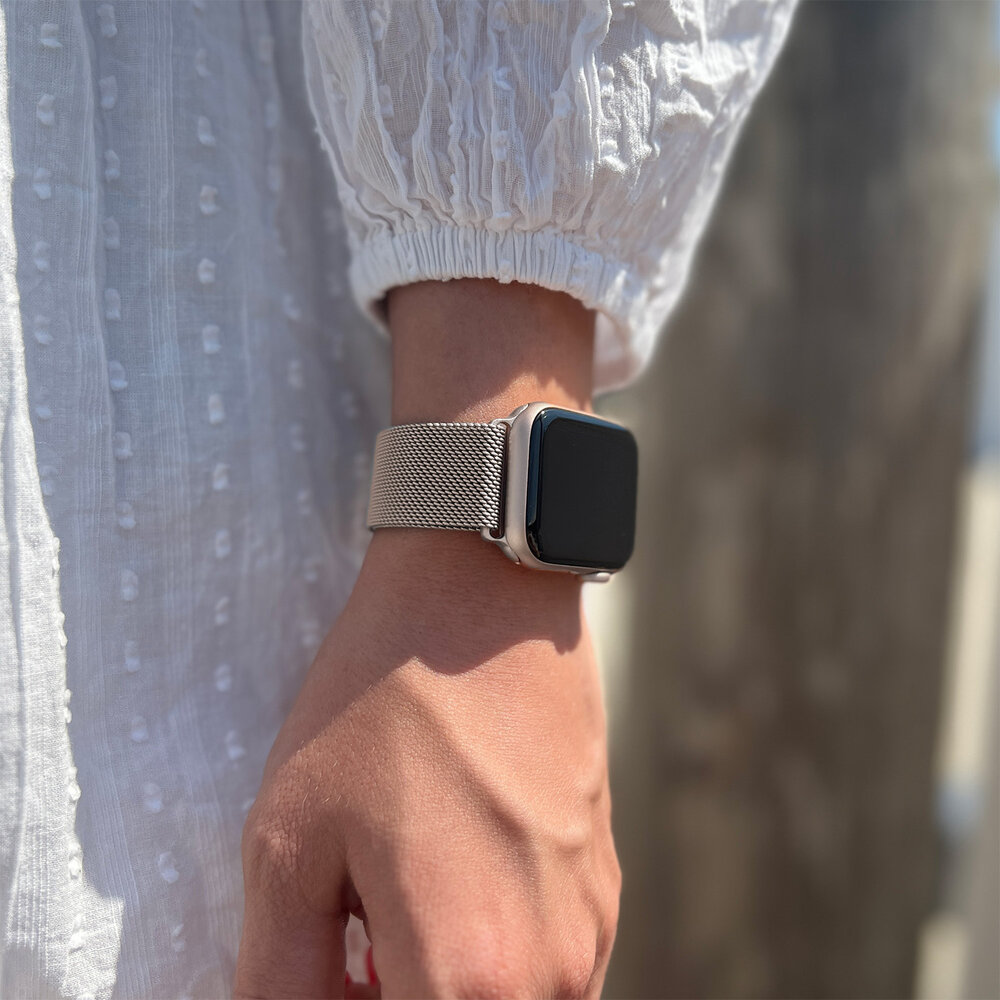 Strap-it® Strap-it Apple Watch Milanese band (sterrenlicht)