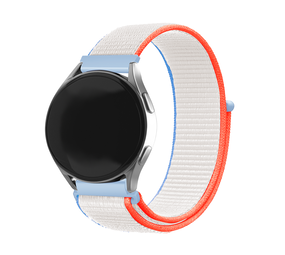 Strap-it® Samsung Galaxy Watch 5 40mm nylon bandje (milk white)