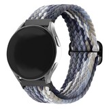 Strap-it® Xiaomi Watch S1 verstelbaar geweven bandje (zwart/wit)