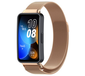 Strap-it® Huawei Band 8 Milanese band (rosé goud) Strap-it® Huawei Band 8 Milanese band (rosé goud)