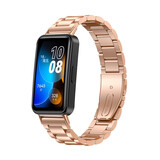 Strap-it® Huawei Band 8 stalen band (rosé goud)
