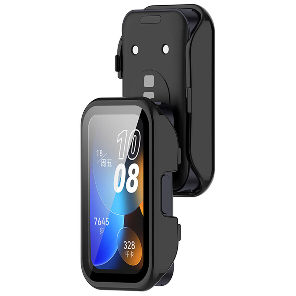 Strap-it® Strap-it Huawei Band 8 PC case met glas (zwart)