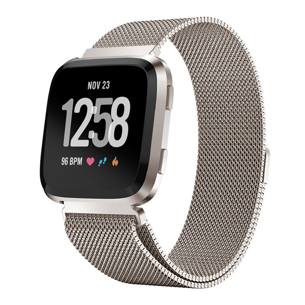 Strap-it® Strap-it Fitbit Versa Milanese band (sterrenlicht) Strap-it® Strap-it Fitbit Versa Milanese band (sterrenlicht)