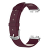 Strap-it® Strap-it Huawei Band 8 leren bandje (wijnrood) Strap-it® Strap-it Huawei Band 8 leren bandje (wijnrood)