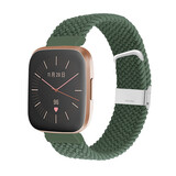 Strap-it® Fitbit Versa gevlochten bandje (groen)