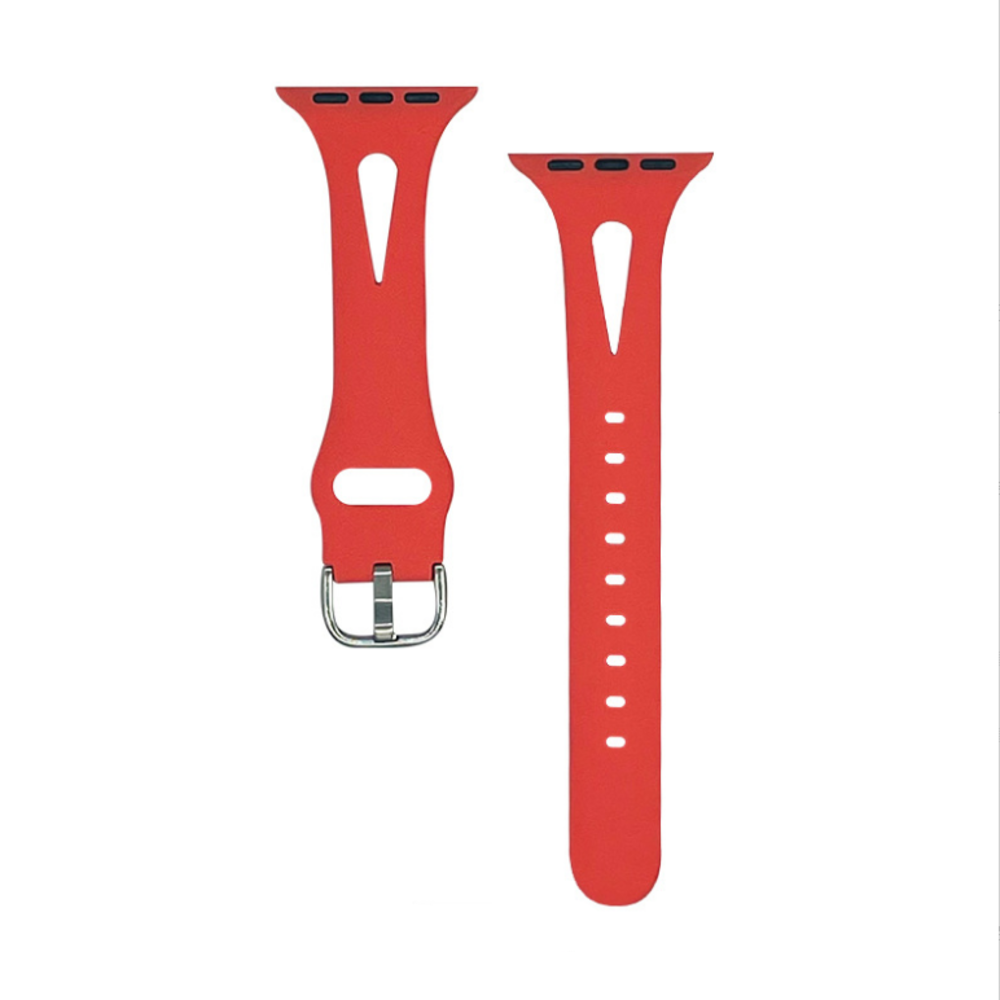 Strap-it® Strap-it Apple Watch slim silicone band (koraal)