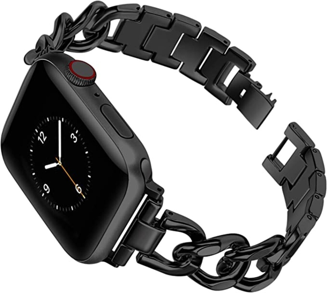 Strap-it® Strap-it Apple Watch steel chain band (zwart)