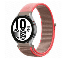 Strap-it® Samsung Galaxy Watch 4 44mm nylon band (neon pink)