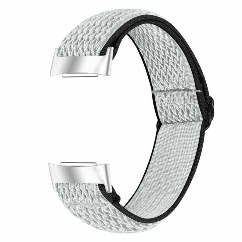 Strap-it® Strap-it Fitbit Charge 4 elastisch bandje (zwart/wit)