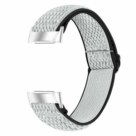 Strap-it® Strap-it Fitbit Charge 4 elastisch bandje (zwart/wit)