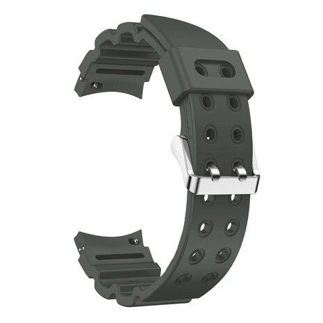 Strap-it® Strap-it Samsung Galaxy Watch 5 44mm silicone armor bandje (donkergrijs)
