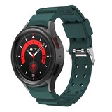 Strap-it® Samsung Galaxy Watch 4 Classic 46mm silicone armor bandje (donkergroen) Strap-it® Samsung Galaxy Watch 4 Classic 46mm silicone armor bandje (donkergroen)